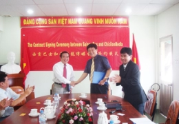 Lễ ký kết hợp đồng giữa Chicilon Media và Saigon Bus